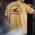 Premium Men's Vintage Foam Print T-Shirt – Heavyweight Yellow Cotton Crew Neck Tee, Loose Fit Summer Streetwear